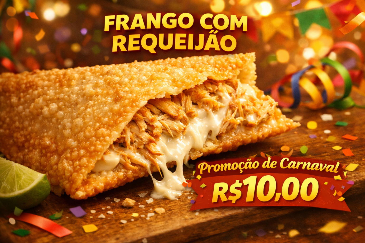 Pastel Frango com Regueijão