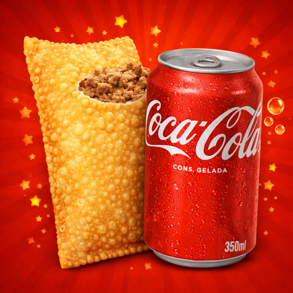 Pastel frango com queijo e bacon